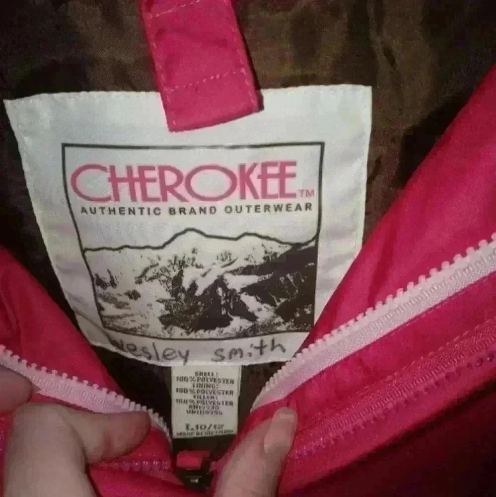 Cherokee Authentic Brand Outerwear Girl's Jacket Size L 10/12 Zip Up Hot Pink